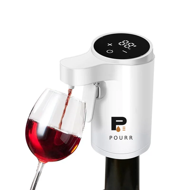 White POURR dispenser pouring a measured serve